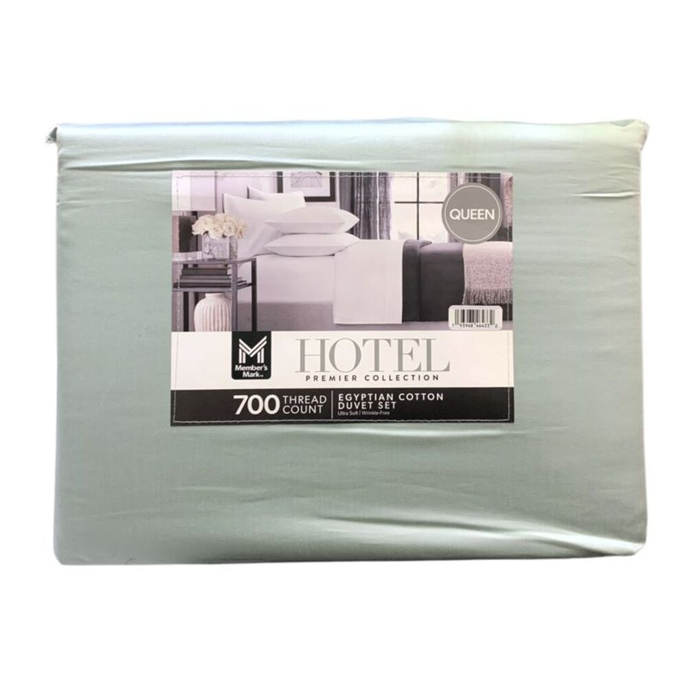 Soft Sea - Member's Mark Egyptian Cotton 700 Thread Count Solid  Duvet Cover Set